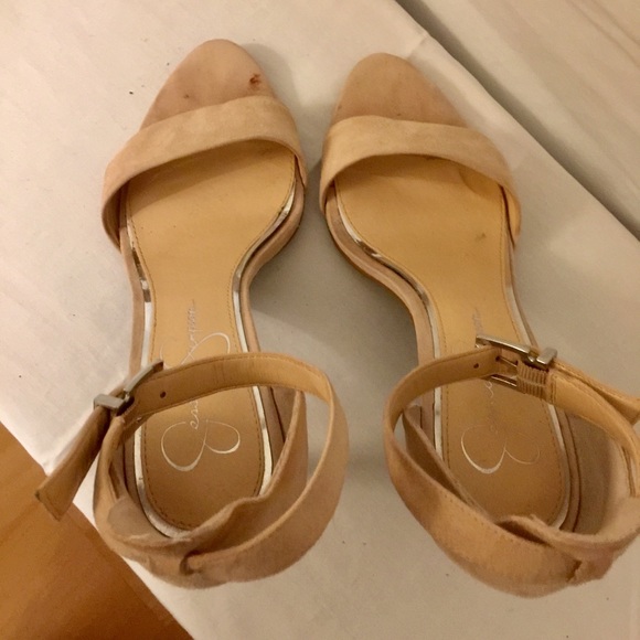 Jessica Simpson Open Toe Heels Cream sz 8 - Picture 9 of 10
